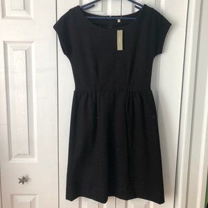 j. crew black knee length dress